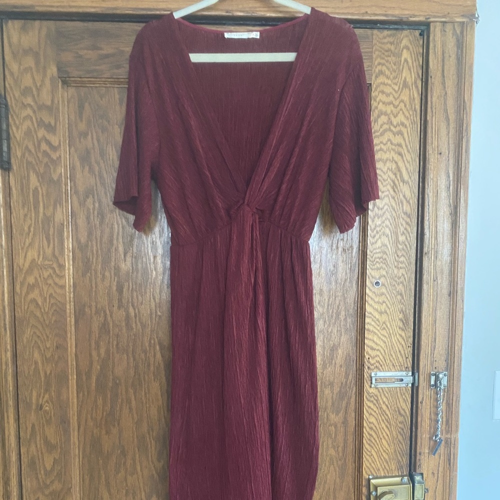 Merlot mid length dress